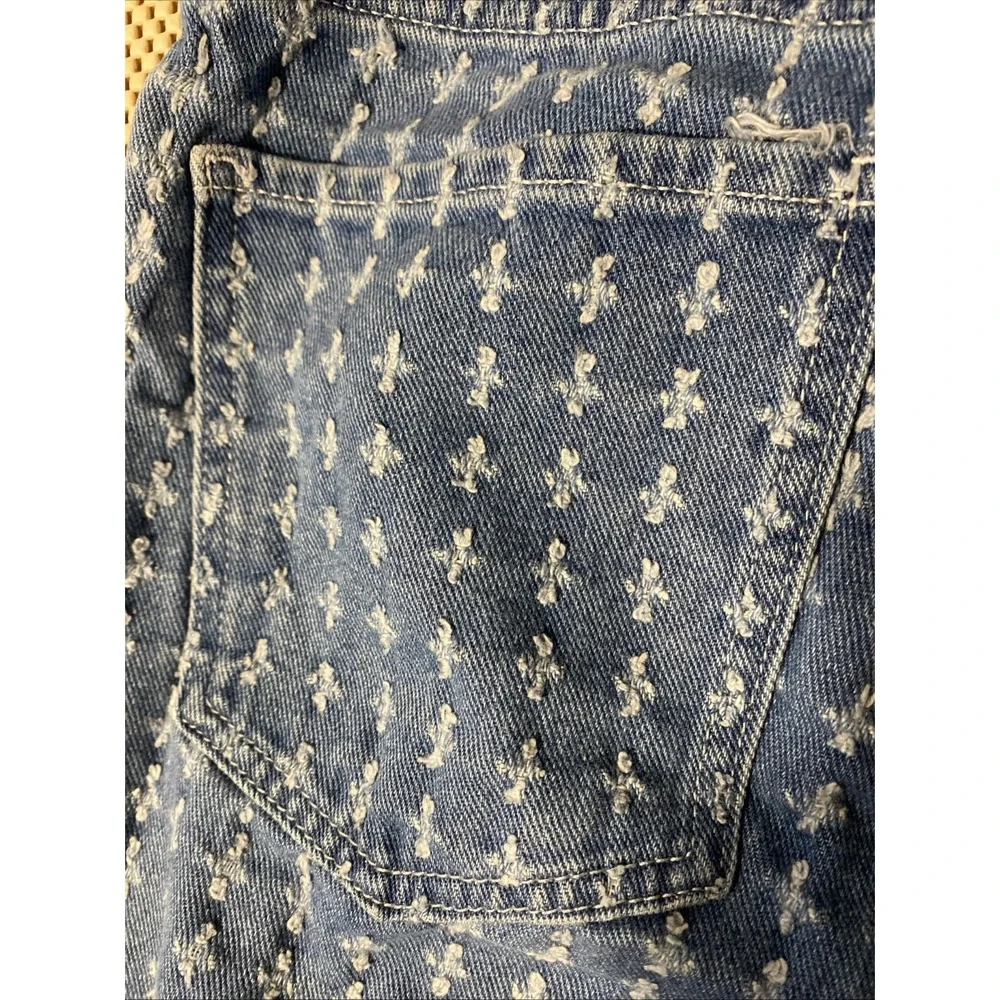 PacSun Textured Dad Button Fly Straight Denim Jeans Womens Boho SZ 24 - Picture 5 of 5